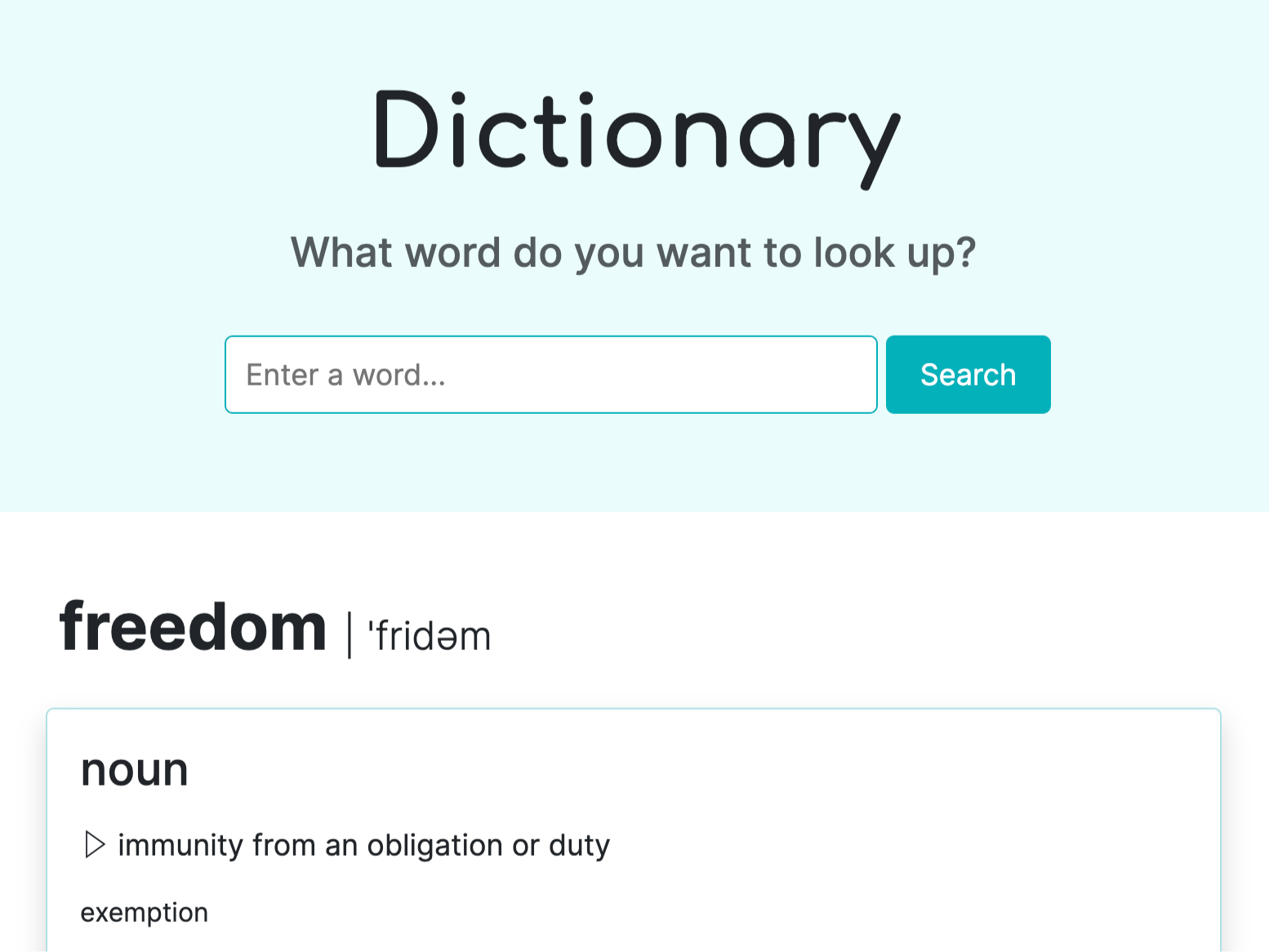 Dictionary App